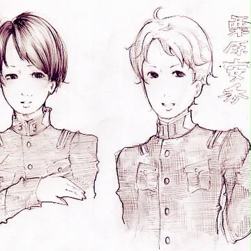 中橋中尉と栗原中尉。
