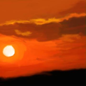 夕日
