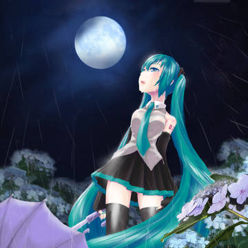 濡れる…ミク…