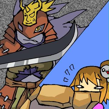 【ぴくデジ】なのこの鎧こわい【戦国絵巻】