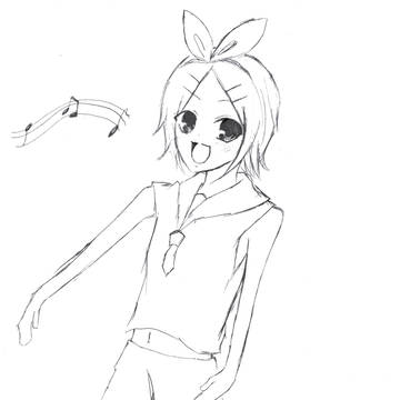【うろ覚え】鏡音リン【落書き】
