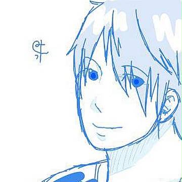 青で描いてみた