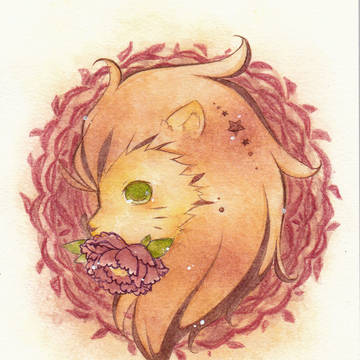 獅子と牡丹