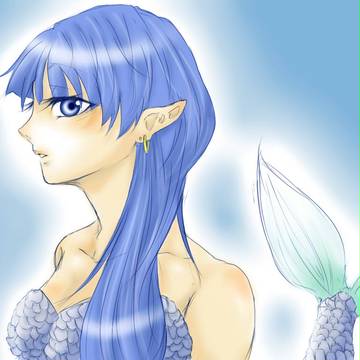 人魚描いてみた!
