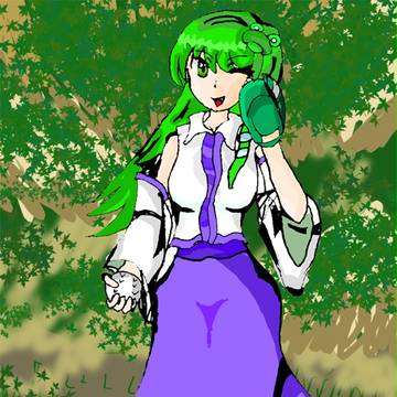 東方ソフト早苗立ち絵