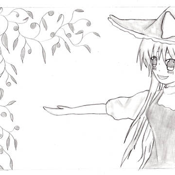 魔理沙久しぶりに絵描いた☆