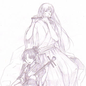 三弦と笛