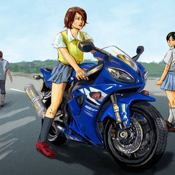 バイク女子高生