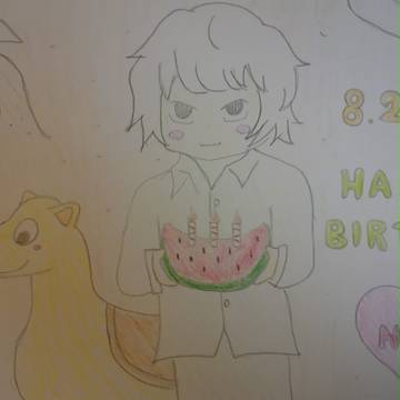 ニア誕生日のイラスト