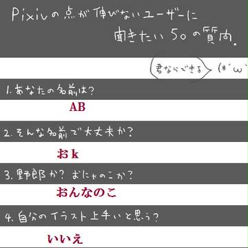 pixivの点が伸びないユーザーに聞きたい50の質問