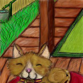 Cat in Japanese House