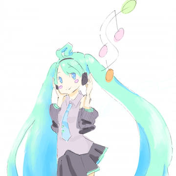 ミクちゃん落書き