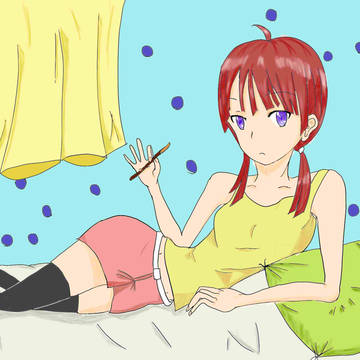 休日、ベットの上で・・