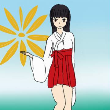 昨日投稿した絵を筆線画にしてみた。