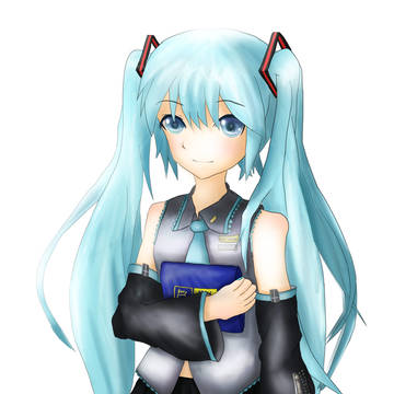 ミクさん描かせていただいた