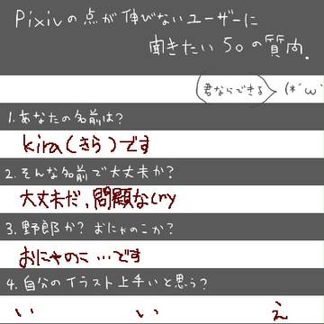 pixivの点が伸びないユーザーに聞きたい50の質問