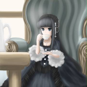 休息する人形