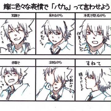 (マカの)旦那にいろいろな表情で「バカ。」って言わせよう