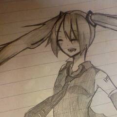初音ミク描いちゃった。