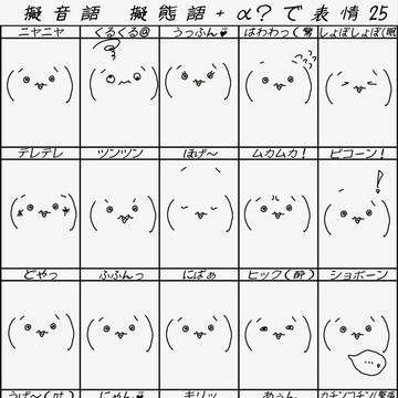 擬音語擬態語+α？で表情25　イメレス