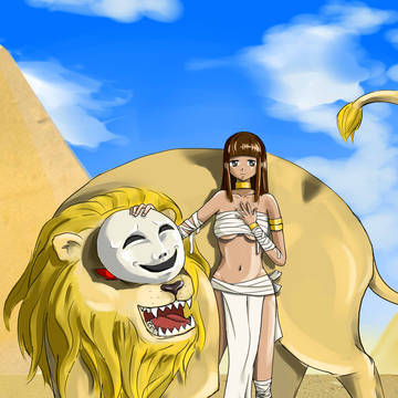The lion and the  girl