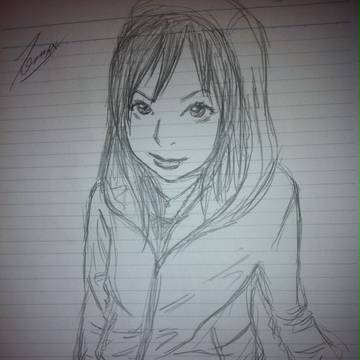 フード女