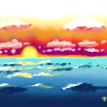 夕日