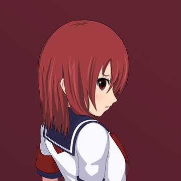 緋髪女子高生