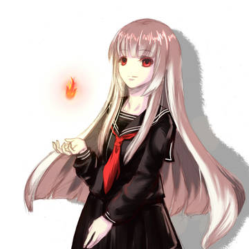 セーラー少女と炎