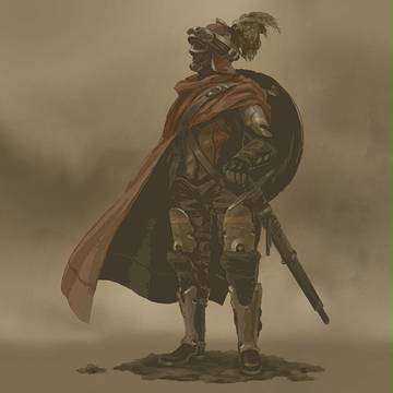 赤い兜の戦士