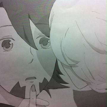 【腐】マジでキスする3秒前【手書きトレス】