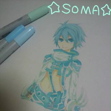 ソーマたん描いてみた(｀・ㅂ・´)