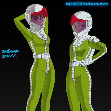 ジオンノーマルスーツの女の子×２。