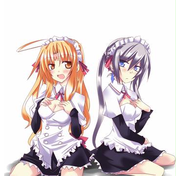 ウィル子とエルシア（メイド服版）