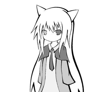 白黒猫娘