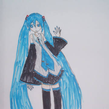初音さん描いてみた