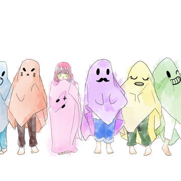 ブランケットにくるまって