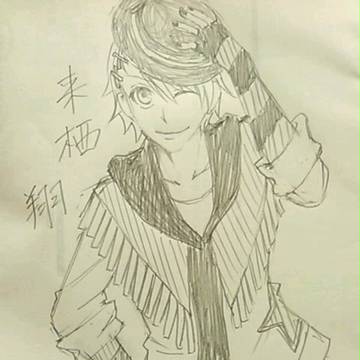 納品書の裏に翔ちゃん描いた