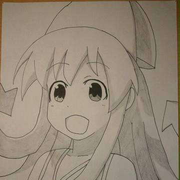 鉛筆画でイカちゃん