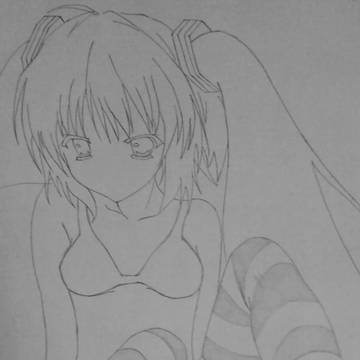 ミクを描こうとしてた