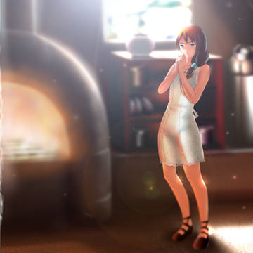 炉端の少女
