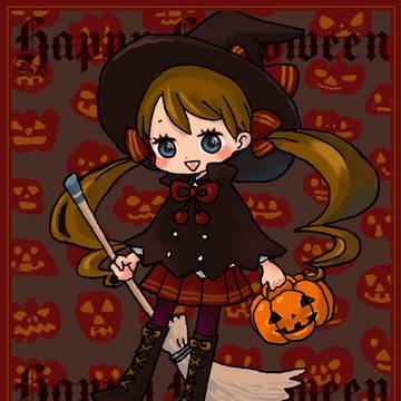 塗り絵：yukkeさんのまじょっこ