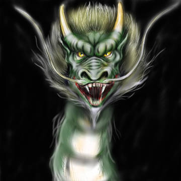 "Dragon" 年賀状の為の「龍」Step３
