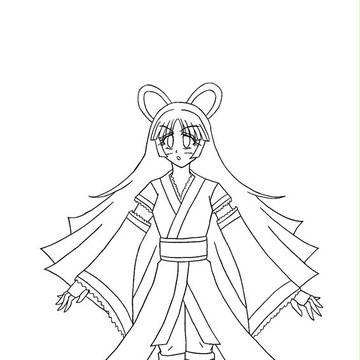 『天露水命（あまつゆのみこと）』オリジナルキャラクター（線画）