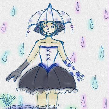 傘の女の子。