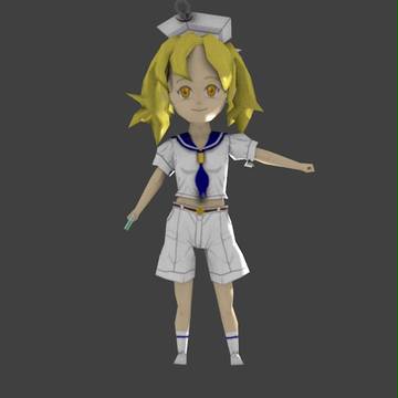 わりとローポリなちゆり（完成度大体７0%
