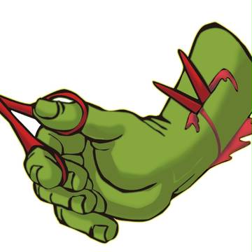 green hand