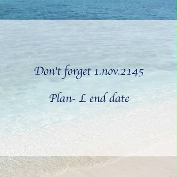 Don't forget 1.nov.2145