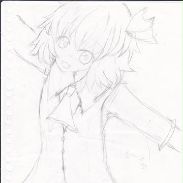 ルーミア描いたよ