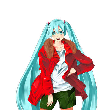 ミクが私服を着たら